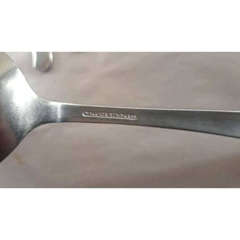 Wallace Saybrook Serving Utensils Spoon Ladle Spreader Knife Stainless Set Of 5